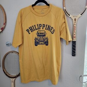 Kamisa T‎ Shirt Graphic Philippines Jeep Mustard Yellow tee 2xl